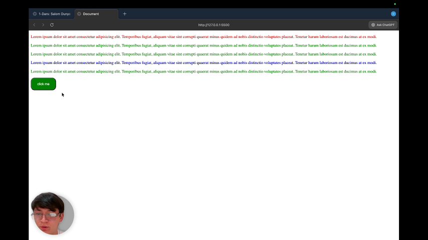 Frontend dasturlash 1-dars. 